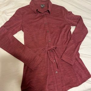Merino wool button down long sleeve